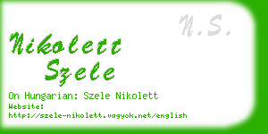 nikolett szele business card